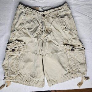 Vintage Abercrombie and Fitch Distressed Drawstring Cargo Shorts size 28